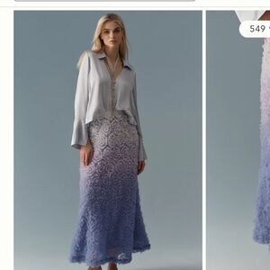 Anthropologie Ombre Tulle Midi Skirt NWT Size Medium EASTER perfect